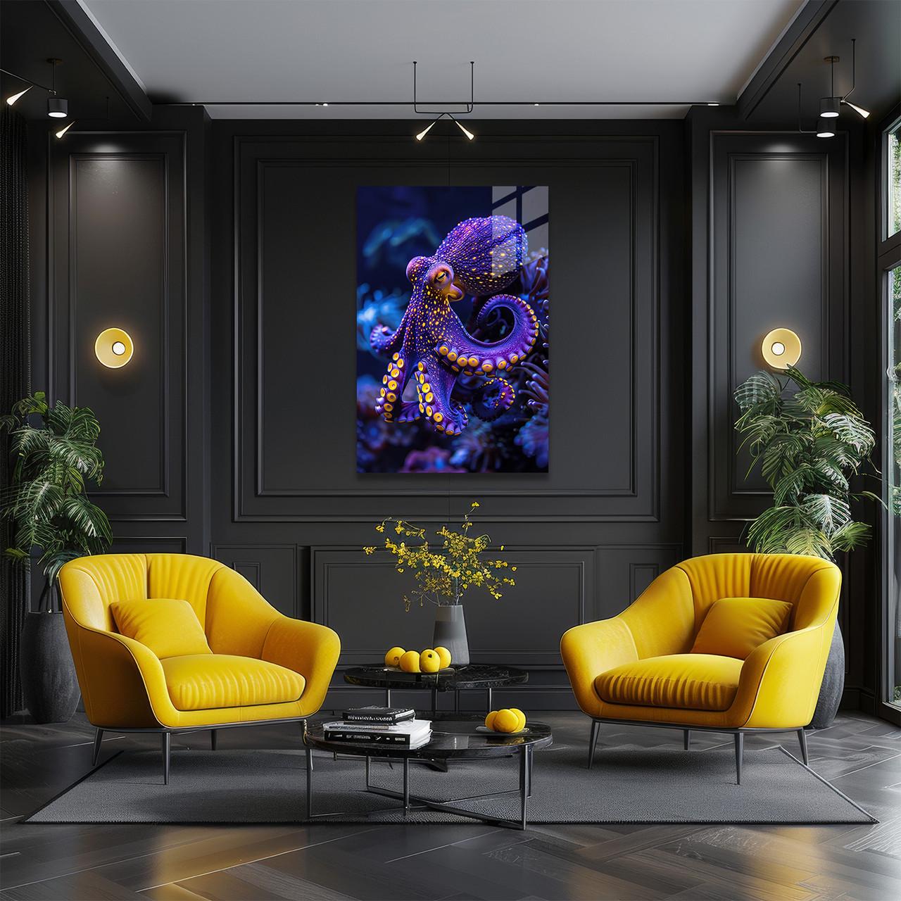 Картина на стекле NovellaPrint Осьминог ночи 80х120 см (455.4) - фото 3