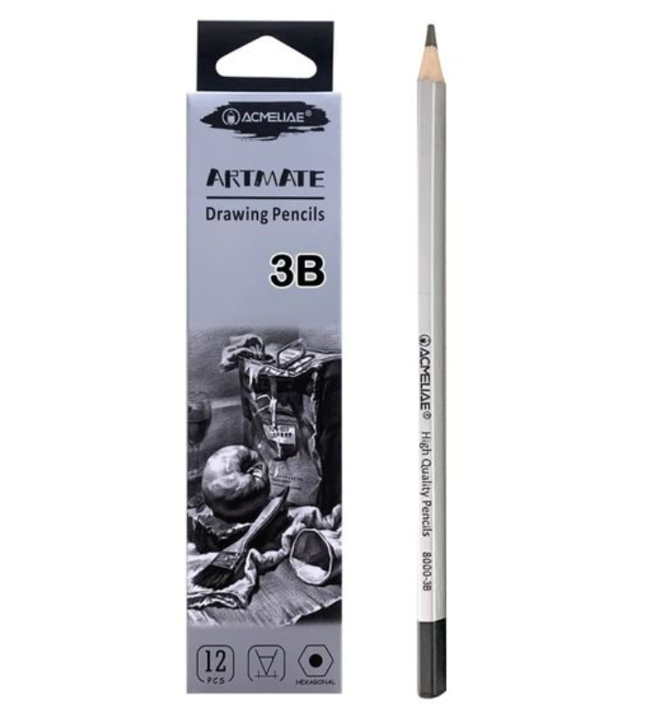 Карандаши чернографитные Acmeliae 3В Artmate 12 шт.