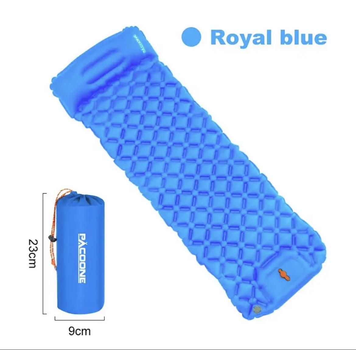 Килимок надувний PACOONE з подушкою та вбудованим насосом Royal Blue (xol-3s8-y2g) - фото 2 Килимок надувний PACOONE з подушкою та вбудованим насосом Royal Blue (xol-3s8-y2g) - фото 2