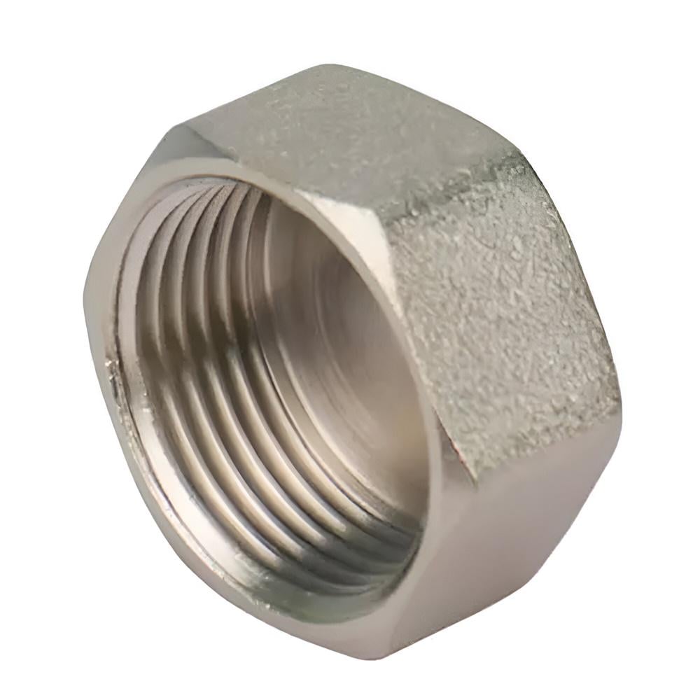 Заглушка латунная никелированная Karro 3/4" внутренняя резьба SQ-1030520) Заглушка латунная никелированная Karro 3/4" внутренняя резьба SQ-1030520)