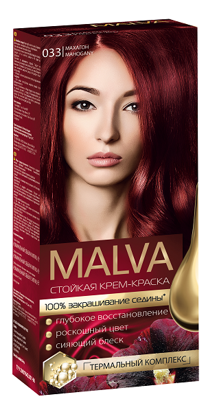 Фарба для волосся Malva Hair Color 033 Махагон (101297) - фото 1