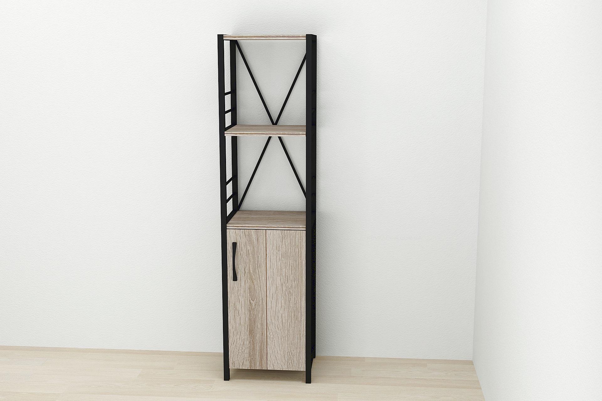 Этажерка Ferrum-decor Коннект 3/34 с тумбой ДСП 144x34x28 см Черный/Сонома Трюфель (FRD-104425) Этажерка Ferrum-decor Коннект 3/34 с тумбой ДСП 144x34x28 см Черный/Сонома Трюфель (FRD-104425)