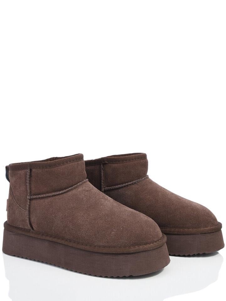 Замшевые угги на овчине ITTS AN801-24 р. 39 Коричневый