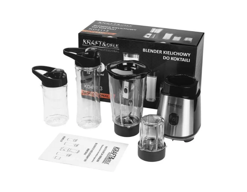 Блендер Kraft&Dele KD4113 1500 Вт 2 бутылки 570/400 мл (29527472)