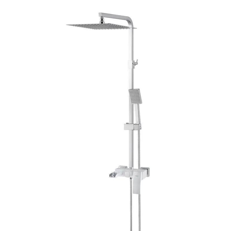 Душевая колонна со смесителем водопад KOER KB-58007-04 3 функции Хром/Белый (KR5161)