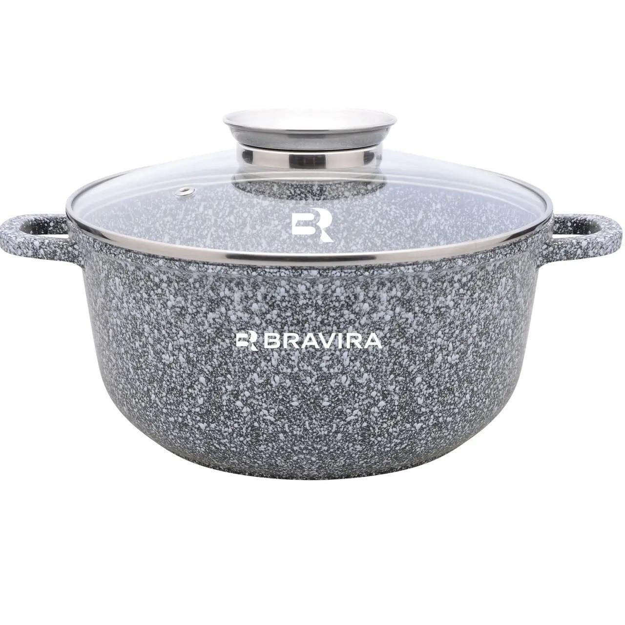 Кастрюля BRAVIRA CraftStone круглая 4,5 л (BR8005-24) Кастрюля BRAVIRA CraftStone круглая 4,5 л (BR8005-24)