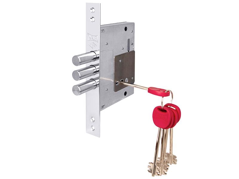 Замок сувальдный Kale Kilit 257/L Никель