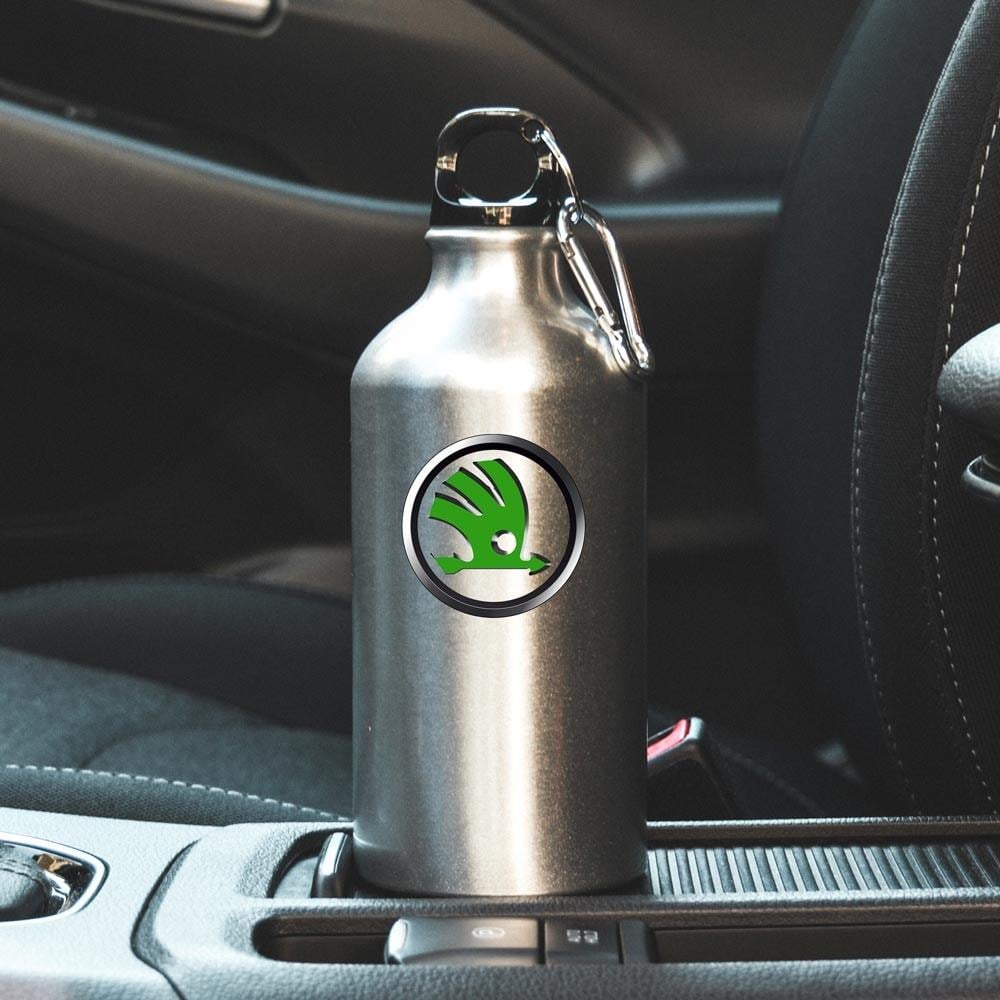 Бутылка спортивная с логотипом Skoda 500 мл Серебристый (17751374)