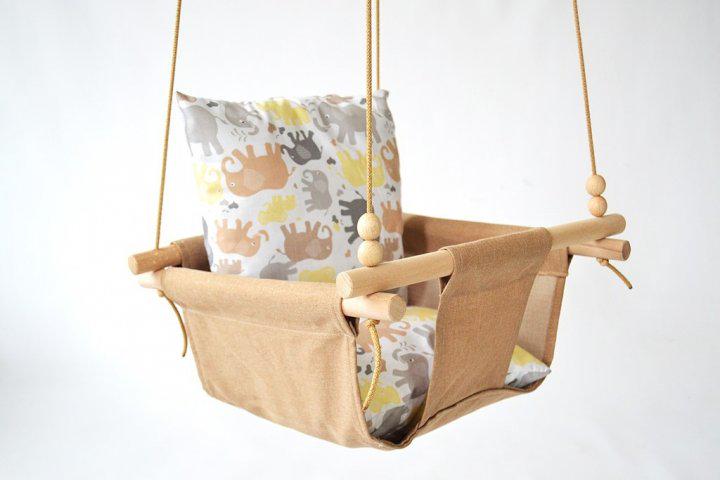 Дитяча гойдалка Infancy Слоники Бежевий (10142296) - фото 3 Дитяча гойдалка Infancy Слоники Бежевий (10142296) - фото 3