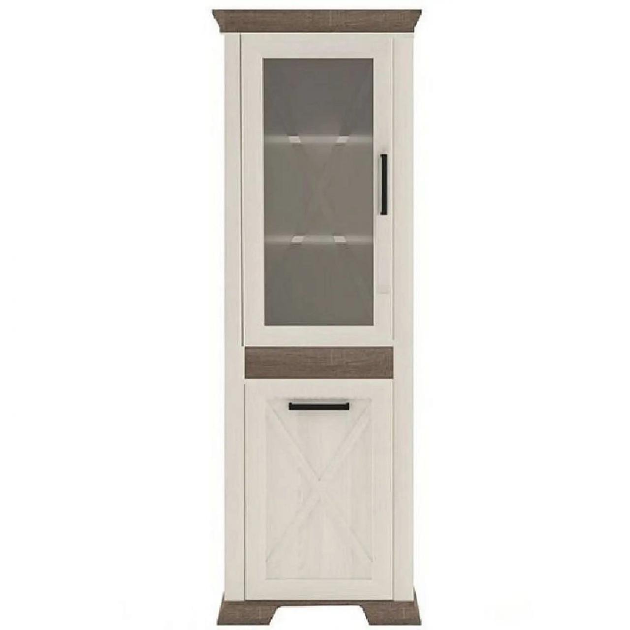 Пенал-вітрина Gerbor Марсель REG1D1W Ясен сніжний/Дуб Сонома трюфель (GRB-1065)