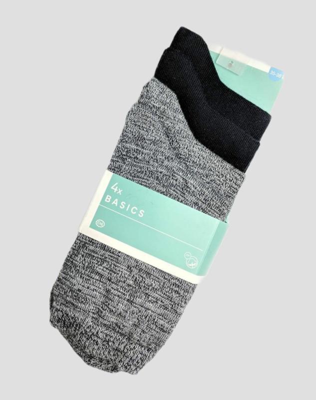 Шкарпетки C&A 4 пари р. 35-38 Сірий/Чорний (2252064700601)