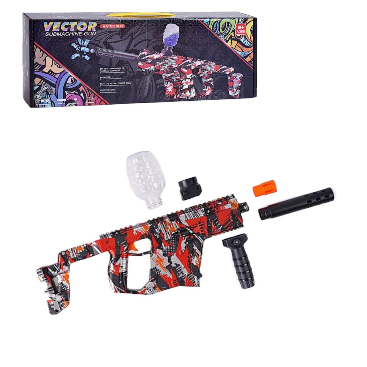 Автомат с аккумулятором/глушителем/орбизами Красный (154683-1)