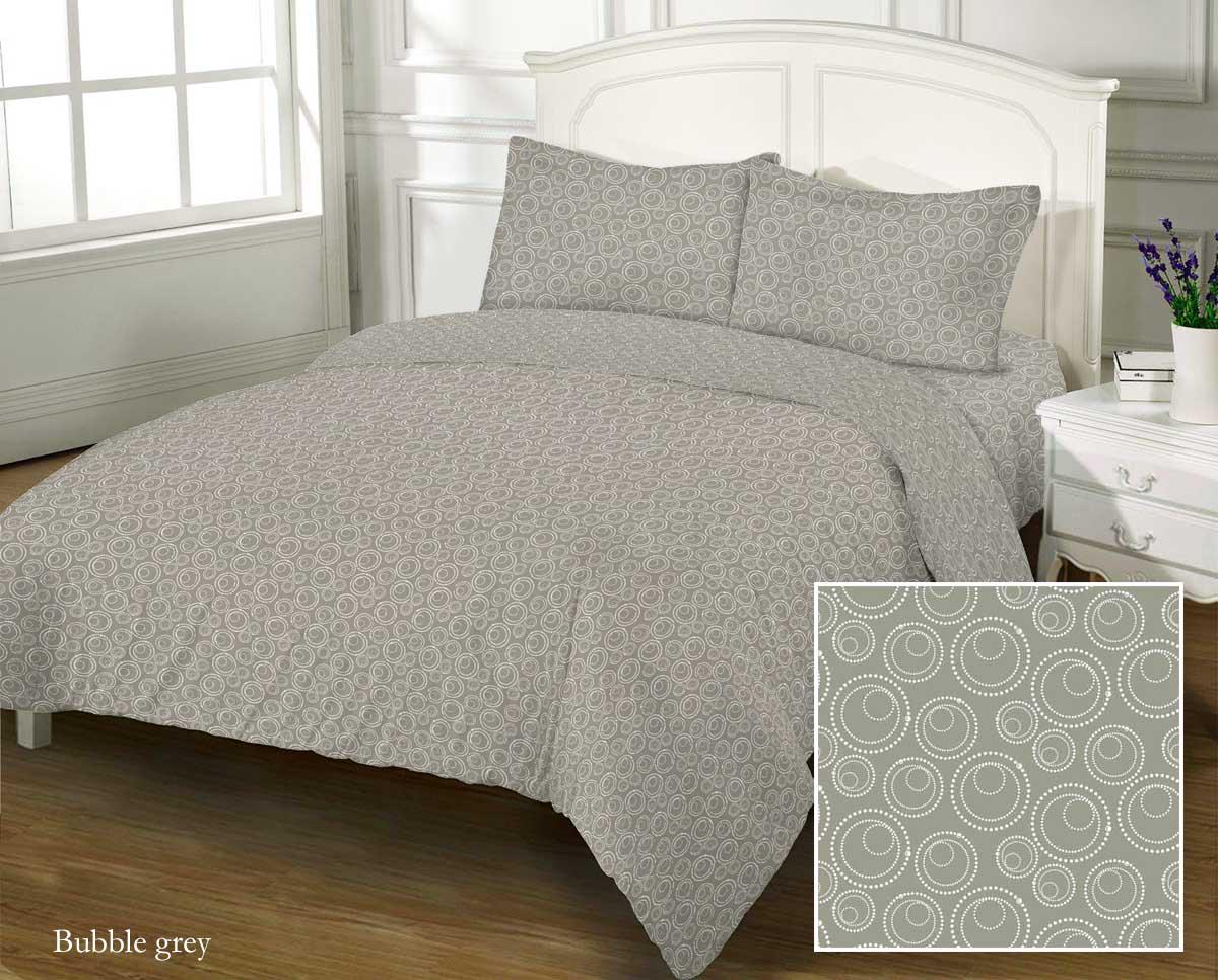 Комплект постільної білизни Zastelli BUBBLE GREY бязь євро 200х220 Сірий Комплект постільної білизни Zastelli BUBBLE GREY бязь євро 200х220 Сірий