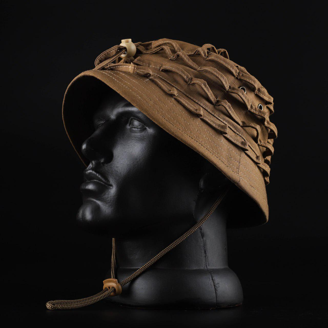 Панама военная рип-стоп FCT Design Хантер с фиксатором велкро р. 58 Койот - фото 5 Панама военная рип-стоп FCT Design Хантер с фиксатором велкро р. 58 Койот - фото 5