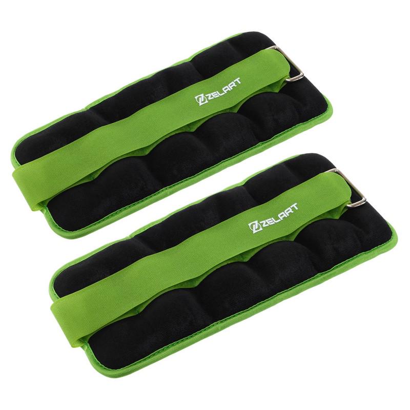 Обтяжувачі-манжети для рук та ніг Zelart Pro 2х2 кг Салатовий (FI-2502-4_Салатовый) - фото 2