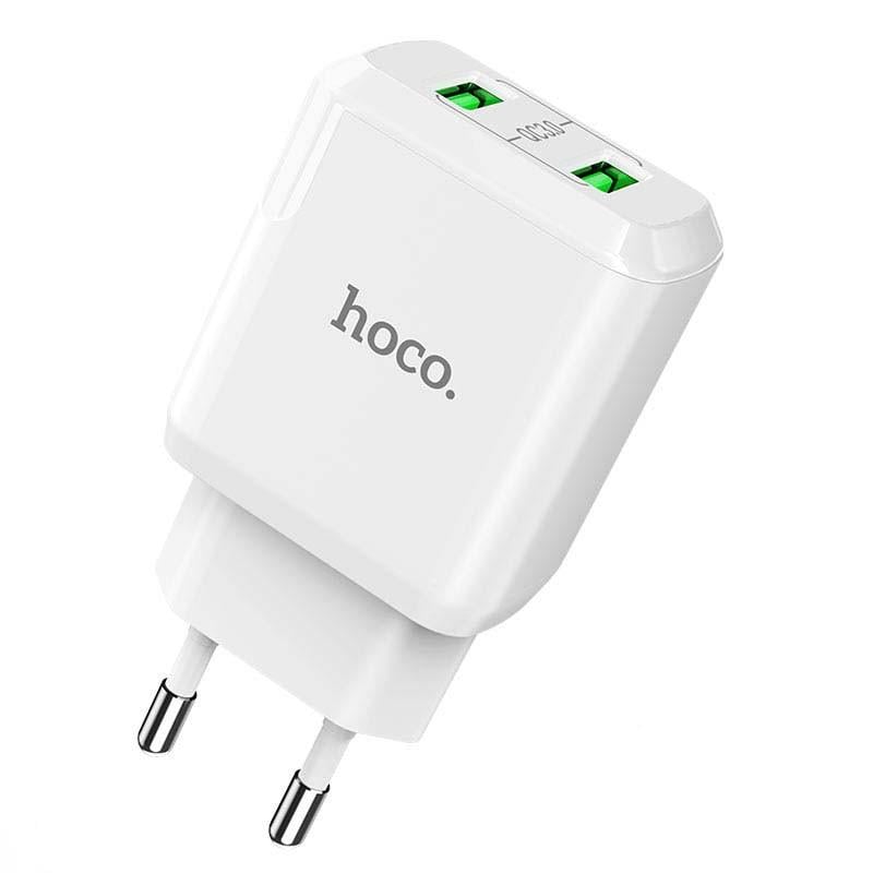Зарядний пристрій мережевий Hoco N6 QC3.0 2USB/3A Білий (00000048812_1) Зарядний пристрій мережевий Hoco N6 QC3.0 2USB/3A Білий (00000048812_1)