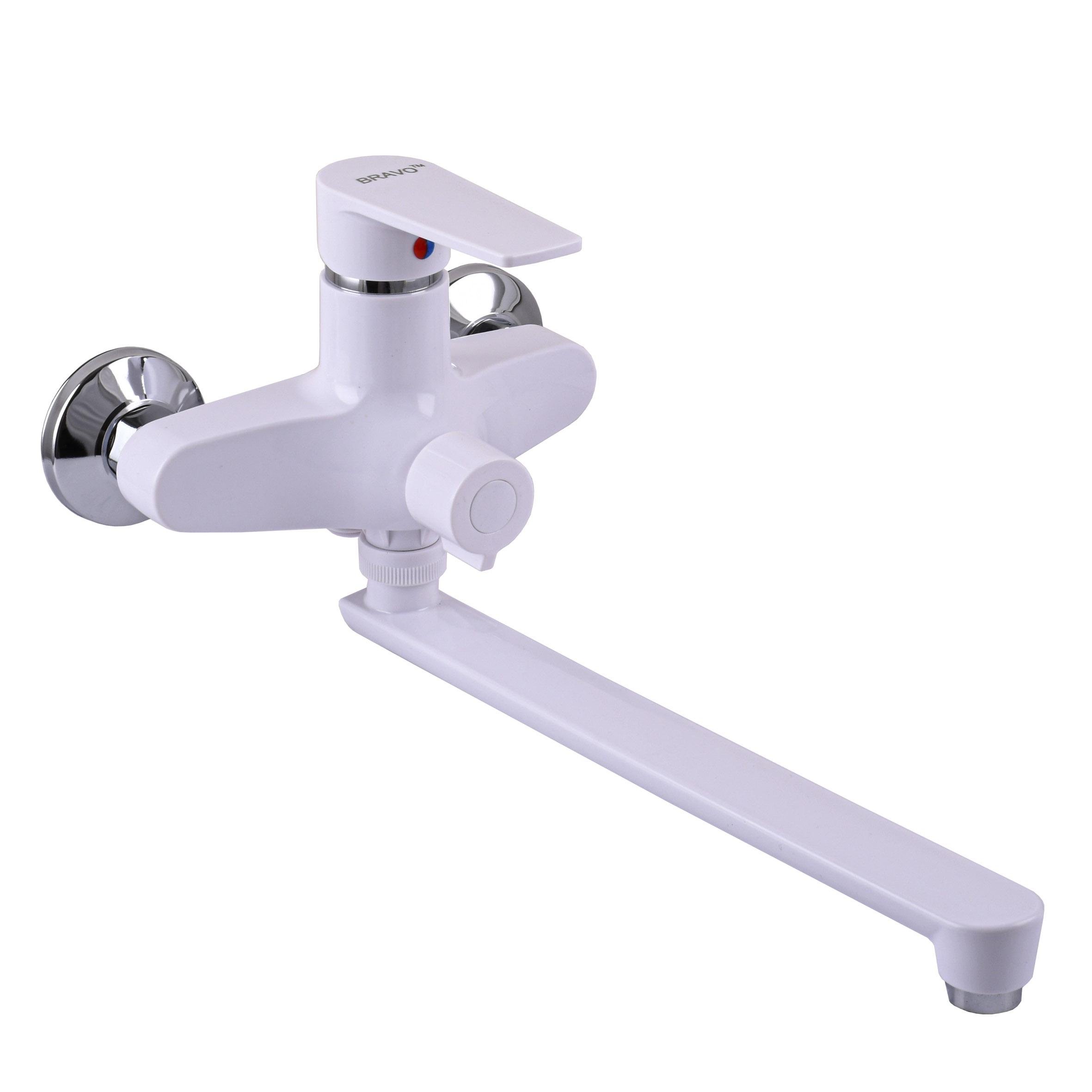Смеситель для ванны Bravo BR-00-208 000024358 однорычажный Белый (231196)