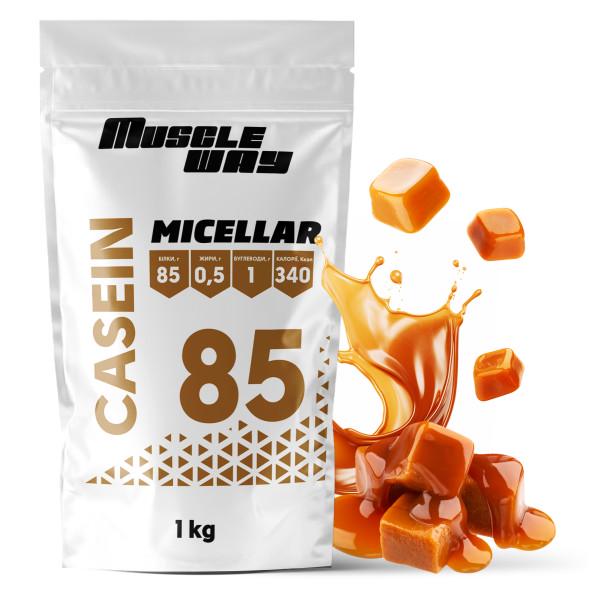 Протеин мицеллярный казеин MuscleWay 85% с длительным действием 1 кг Ирис-карамель (21-125-mk-mw-rs1k)