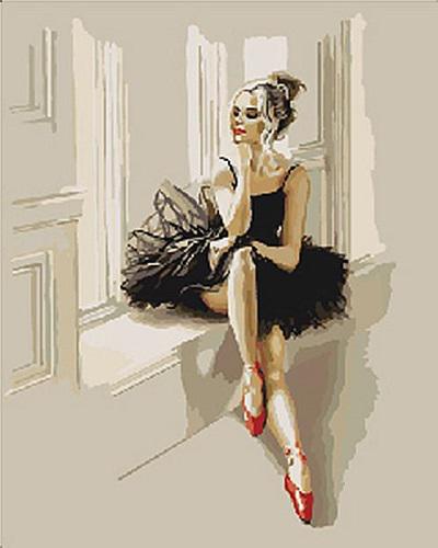 Картина по номерам Идейка Изысканность балерины 40x50 см (KHO4548)