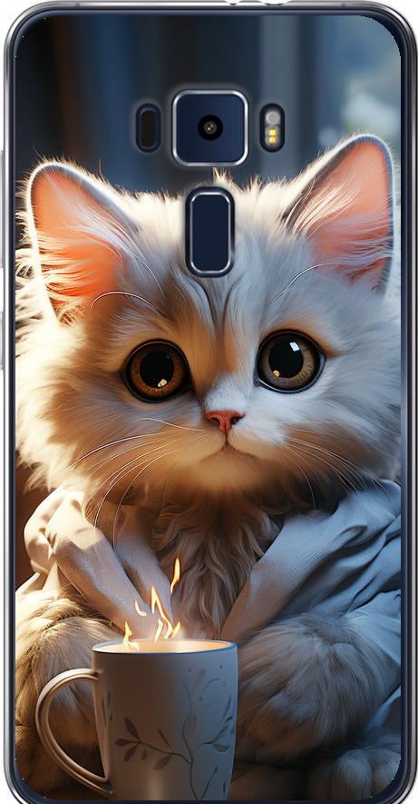 Чехол на Asus Zenfone 3 ZE552KL White cat (5646u-448-42517) Чехол на Asus Zenfone 3 ZE552KL White cat (5646u-448-42517)