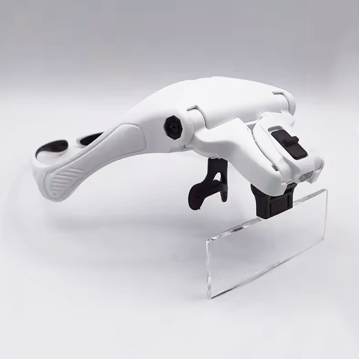 Лупа-очки бинокулярная 9892B1 с LED подсветкой 5 сменных линз 1,0X/1,5X/2,0X/2,5X/3,5X White (160415) - фото 2