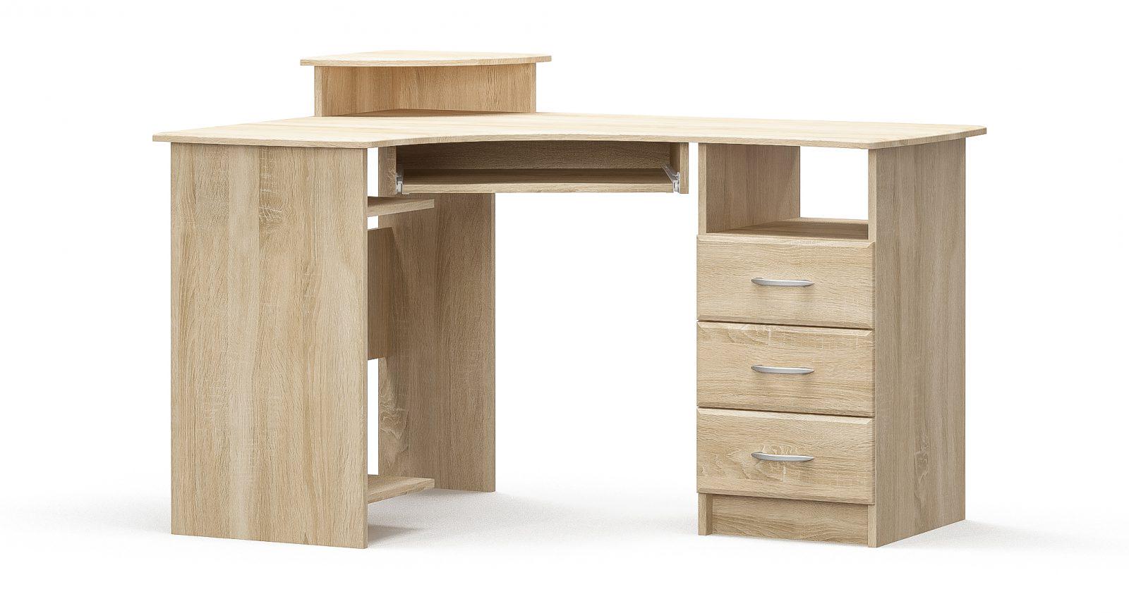 Письмовий стіл кутовий Mebel Service лівий/правий Дуб Самоа - фото 1 Письмовий стіл кутовий Mebel Service лівий/правий Дуб Самоа - фото 1