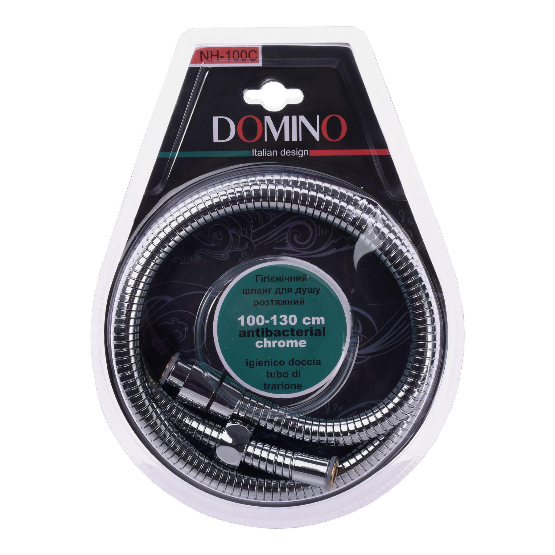 Шланг для душу в металевому обплетені DOMINO NH-100C 000011896 1300 мм Хром (110221) Шланг для душу в металевому обплетені DOMINO NH-100C 000011896 1300 мм Хром (110221)