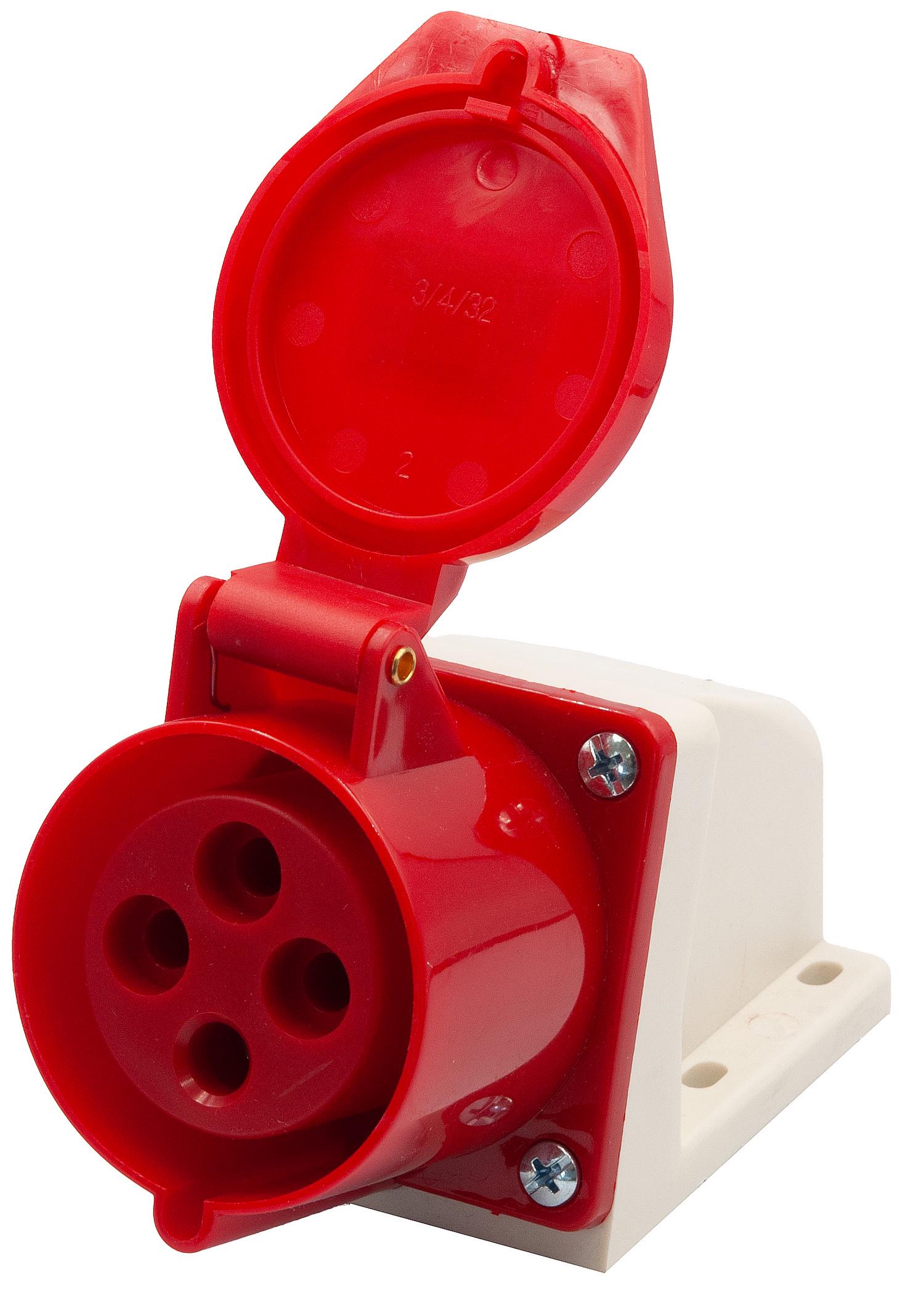 Розетка силовая настенная 90° E.NEXT e.socket.pro.4.32 4p 380В 32А (124)