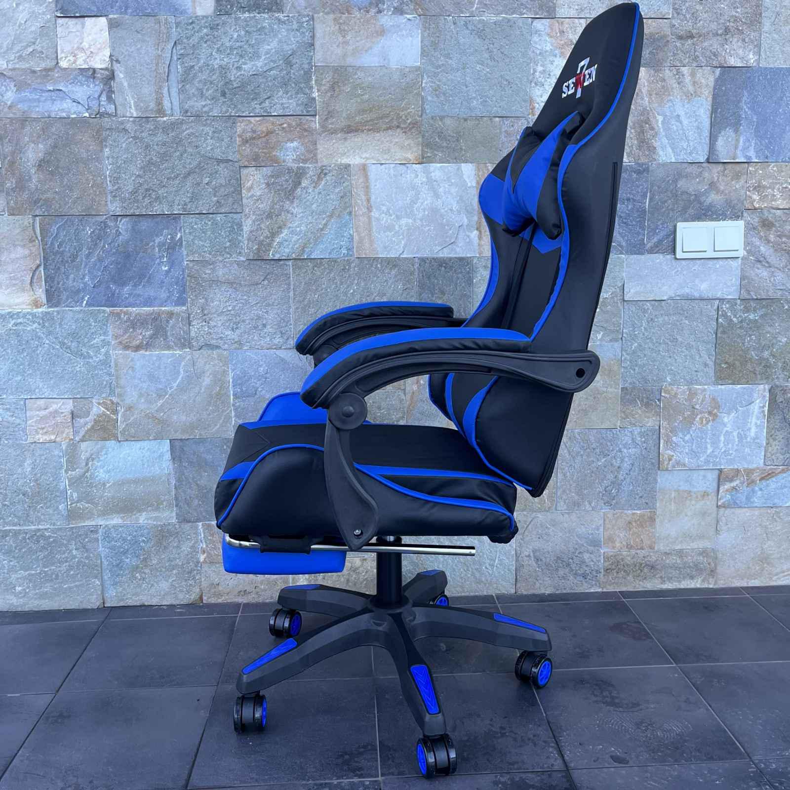 Кресло компьютерное геймерское SEWEN 730 Черный/Синий (9869730) - фото 17 Кресло компьютерное геймерское SEWEN 730 Черный/Синий (9869730) - фото 17