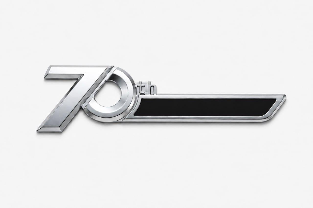 Надпись 70 лет Toyota 22x6,3/2,5 см GBT для Toyota abs-пластик (190229)