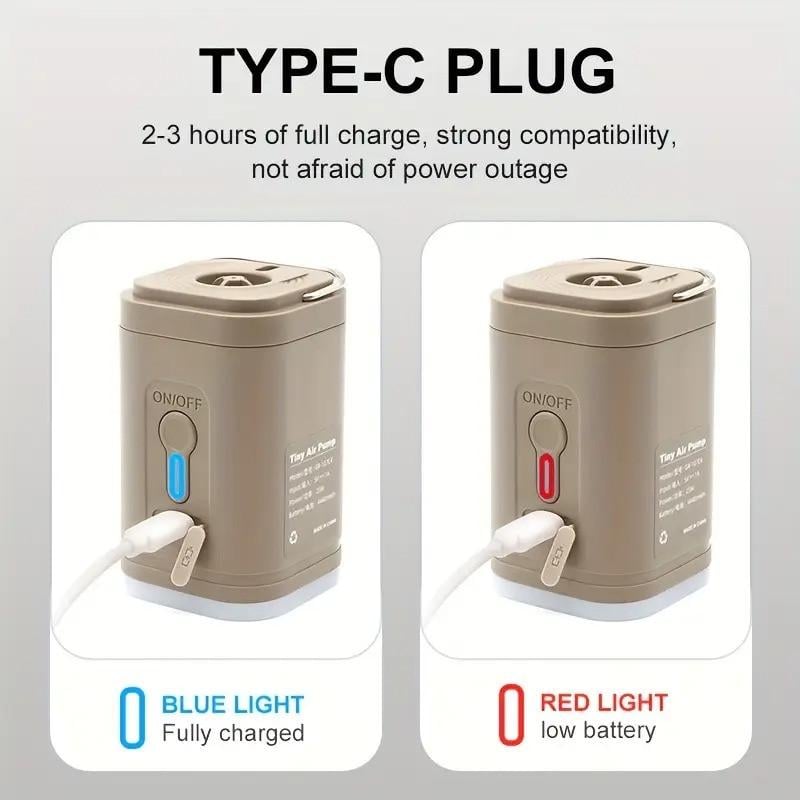 Насос акумуляторний повітряний PACOONE портативний електричний 3в1 (2789155804) - фото 5 Насос акумуляторний повітряний PACOONE портативний електричний 3в1 (2789155804) - фото 5