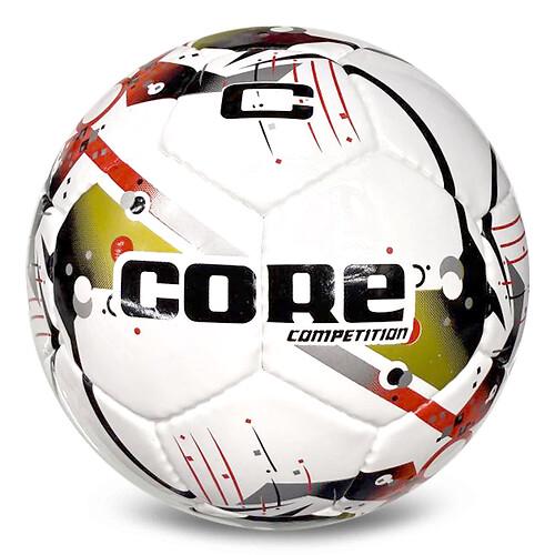 Мяч футбольный Core COMPETITION FB-7584 №5 PU ламинированный сшит вручную Бело-золотой (31773728)