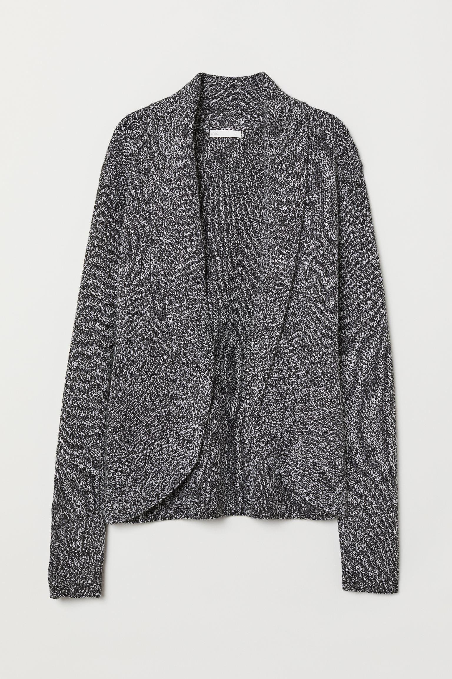 Кардиган H&M XS Черно-белый (511469682)