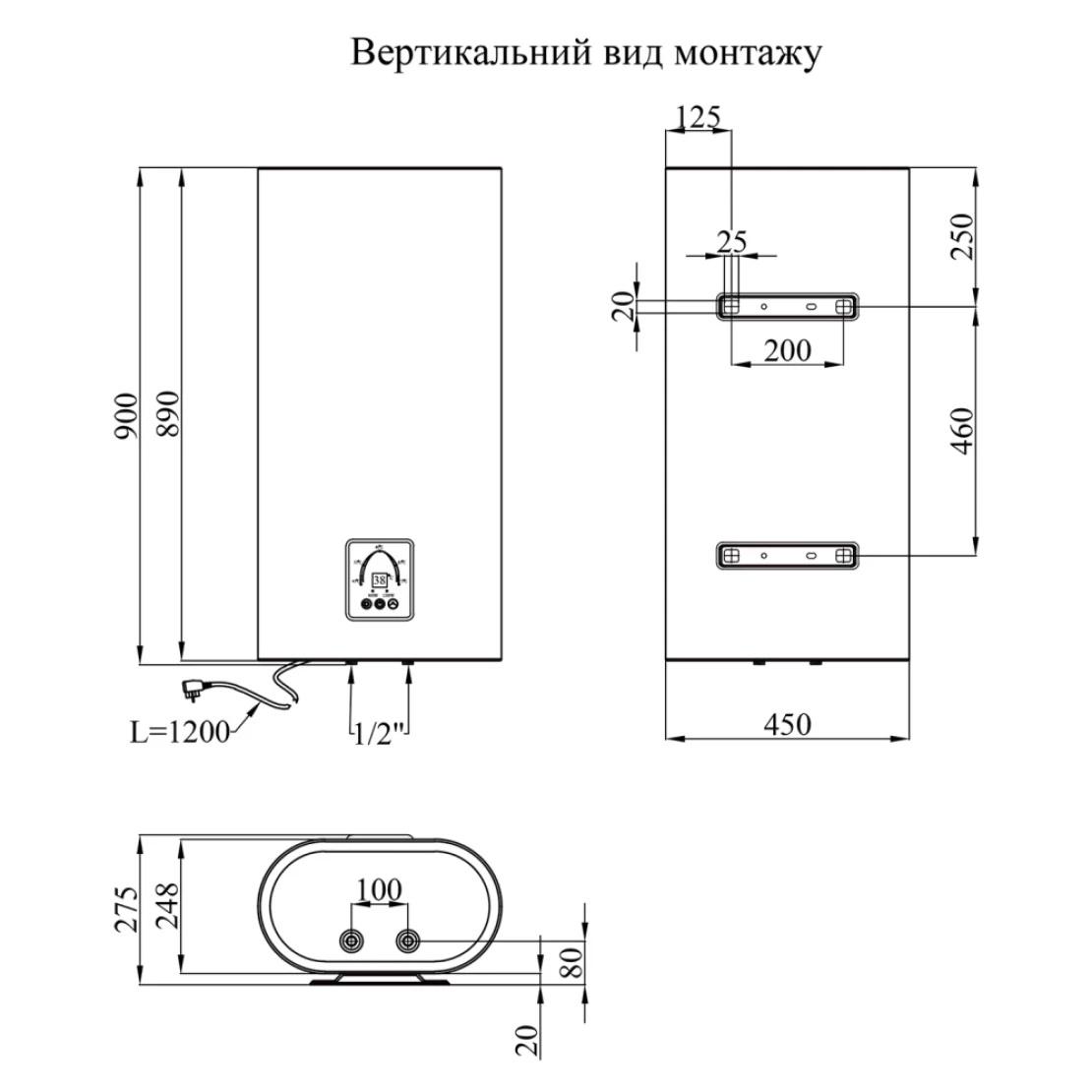 Водонагреватель Kroner Flacher с сухим теном K50F2-D 50 л - фото 7