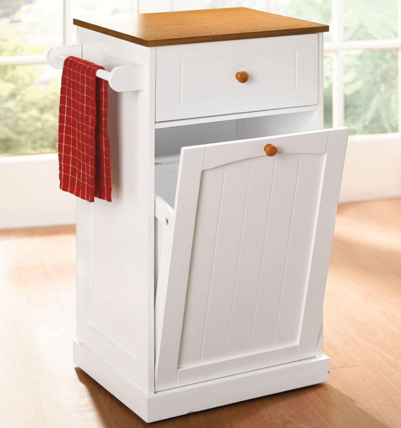 Тумба для мусорного ведра из дерева Батор Зефир/Мускат (ТМВ-00032007)