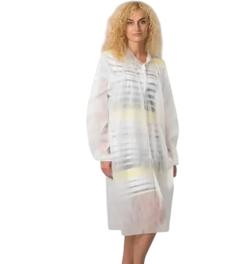 Халат одноразовый POLIX PRO&MED на текстильных застежках XXL Белый (2538726139)