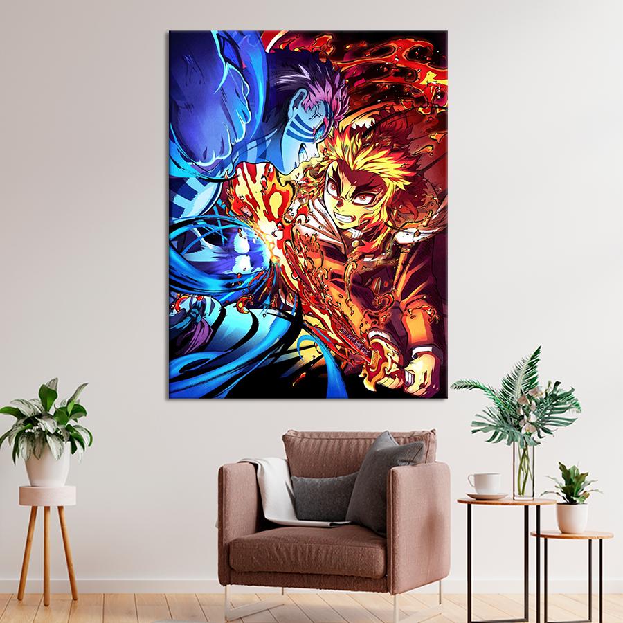 Настенний декор Постер аниме Истребитель демонов: Поезд «Бесконечный» 80x60 см (YA-62)