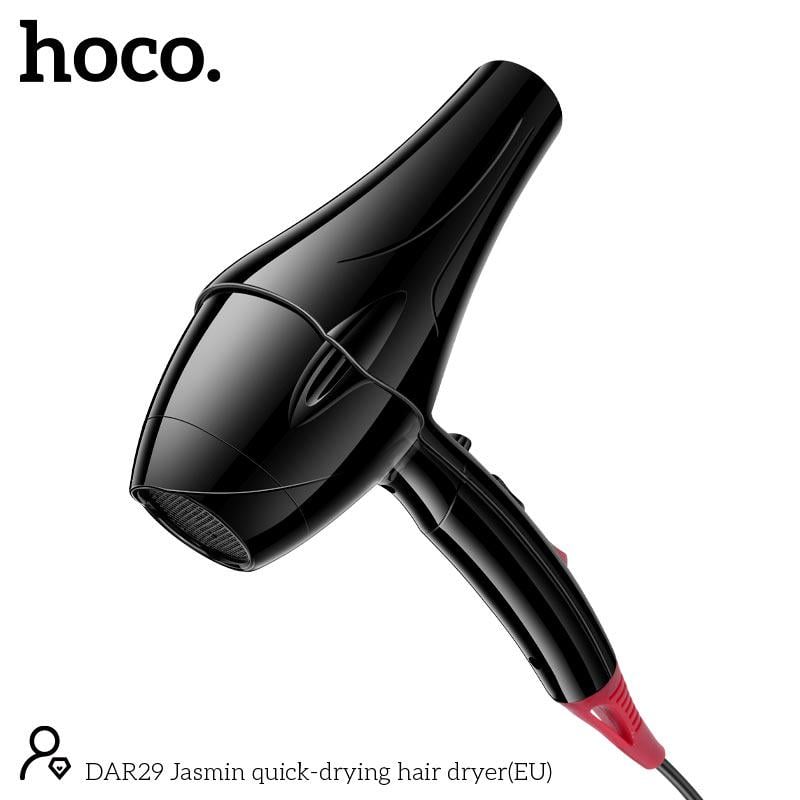 Фен для волос Hoco Jasmin quick-drying hair dryer DAR29 2400 Вт Черный - фото 3 Фен для волос Hoco Jasmin quick-drying hair dryer DAR29 2400 Вт Черный - фото 3