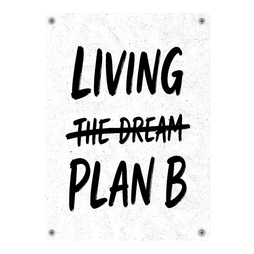 Табличка металлическая Living plan B 26х18,5 см (MET_26J013)