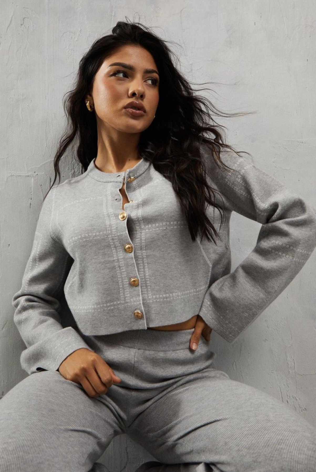 Костюм теплий Misspap віскоза штани/кофта Cірий (29438451) - фото 3 Костюм теплий Misspap віскоза штани/кофта Cірий (29438451) - фото 3