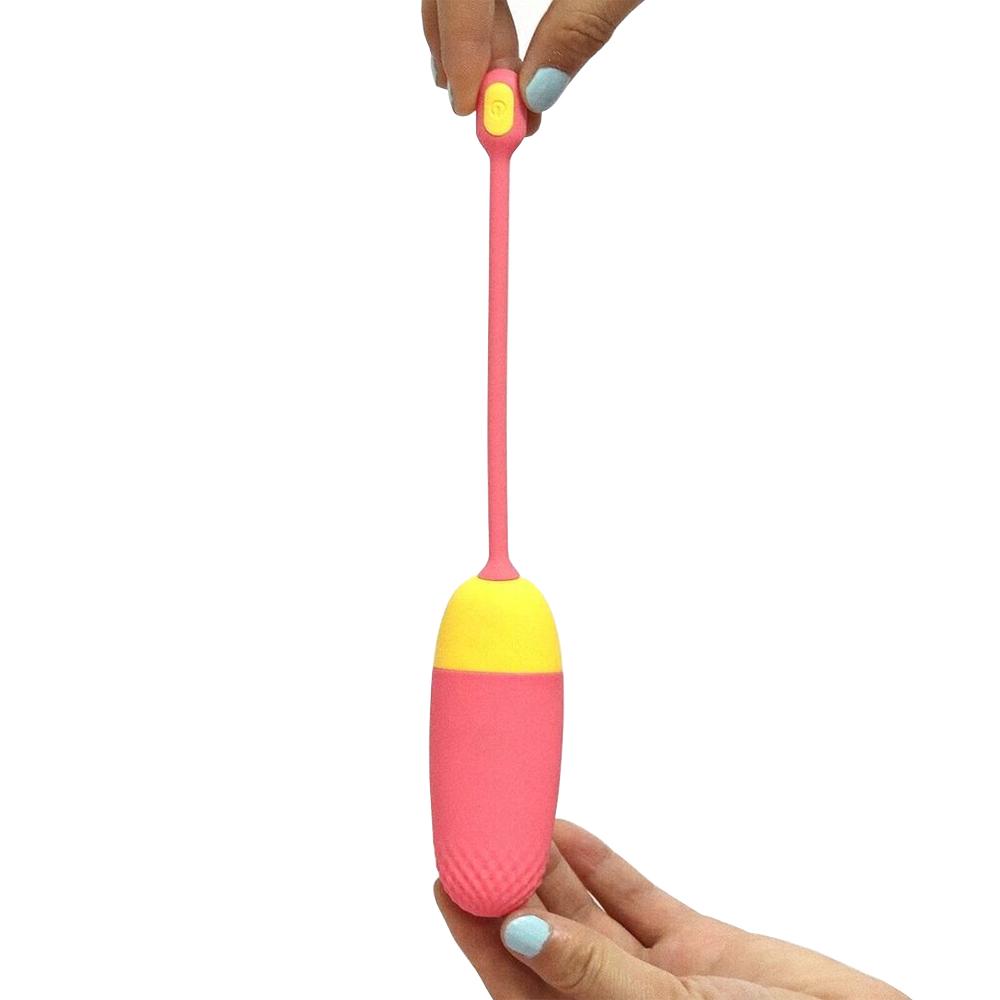 ᐉ Віброяйце Magic Motion Magic Vini 10 см Рожевий з помаранчевим (32147 ...