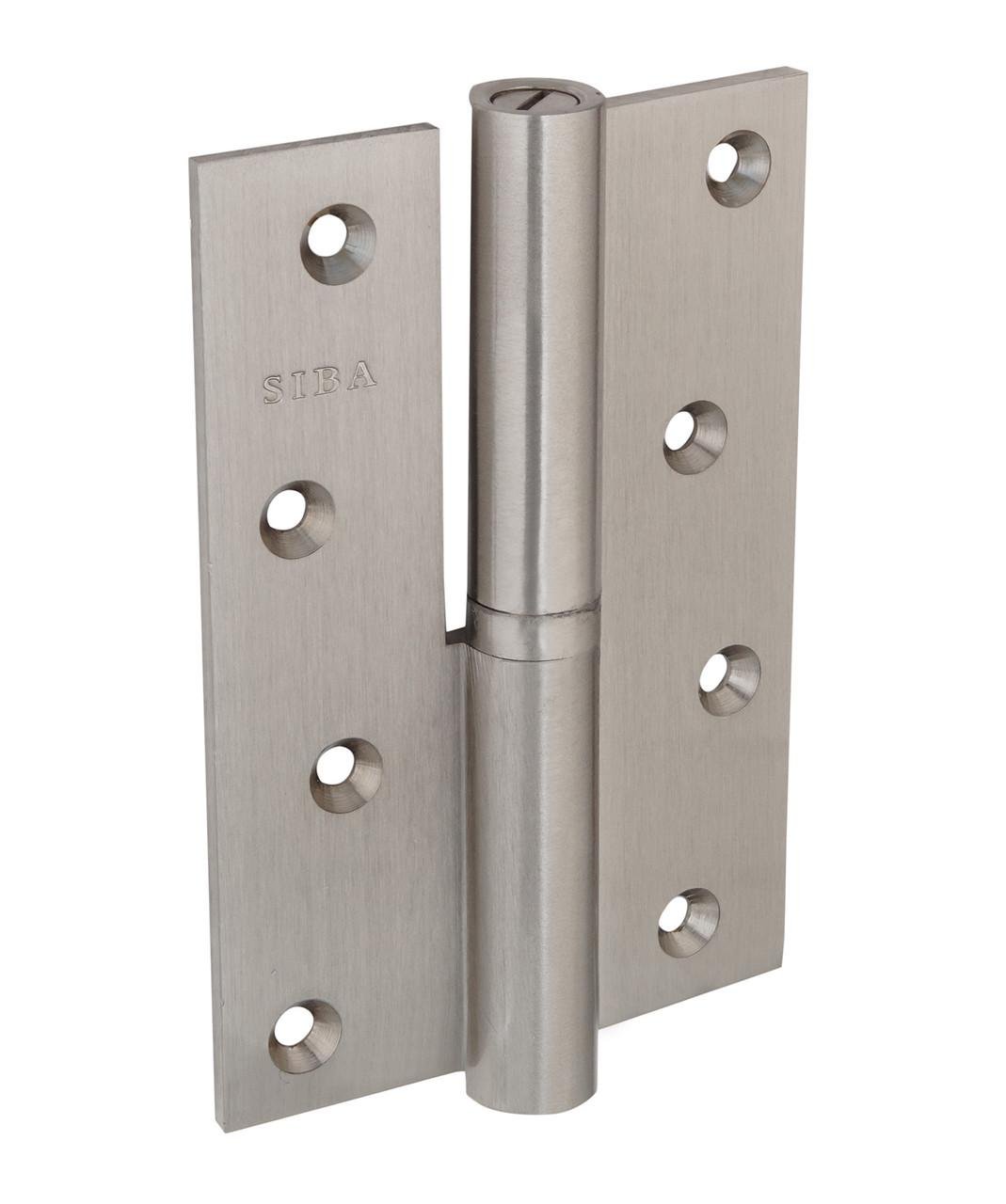 Петля дверна Siba посилена з регулюванням ліва 120 мм Матовий нікель (1BB 120х80х4мм SN D=16 мм) Петля дверна Siba посилена з регулюванням ліва 120 мм Матовий нікель (1BB 120х80х4мм SN D=16 мм)
