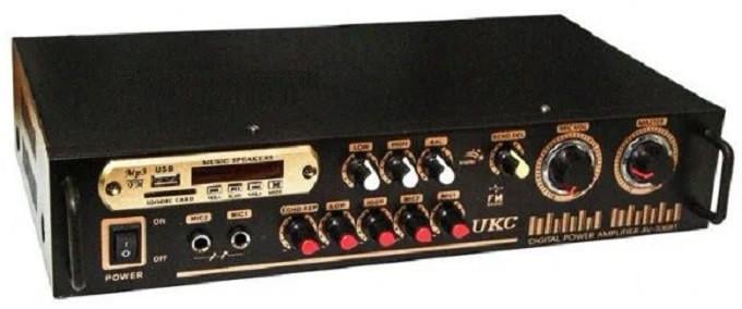 Усилитель звука UKC AV-106BT 6795 с караоке и Bluetooth Черный