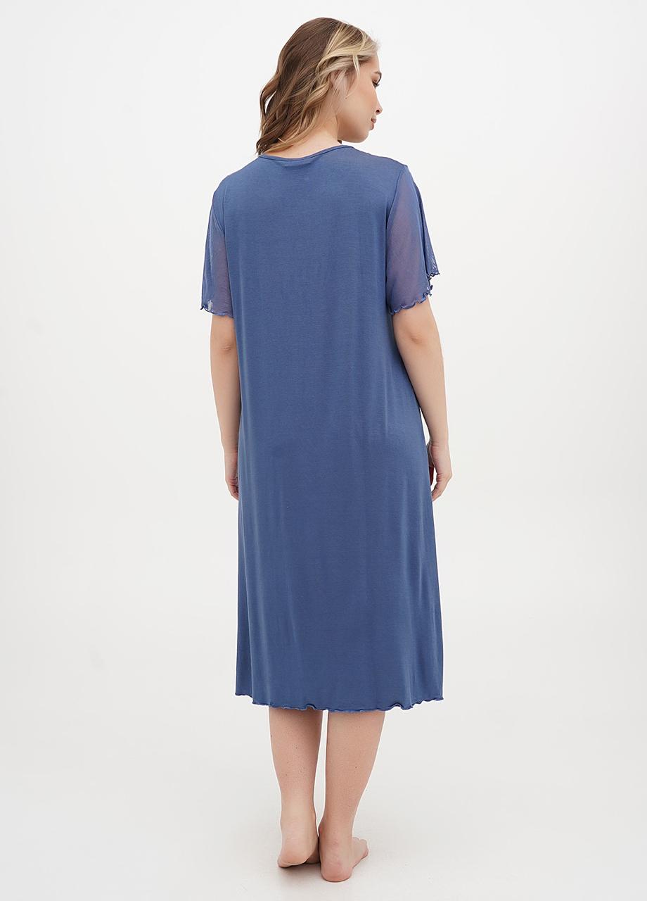 Ночная рубашка женская Cotpark 4XL Синий (13581-03-4XL) - фото 2