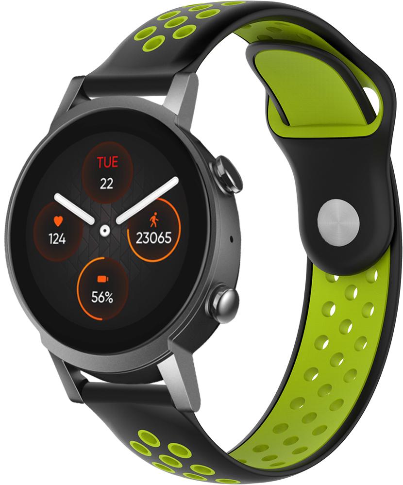 Ремінець Sport для Mobvoi TicWatch E3 Black Green (26747-4A)