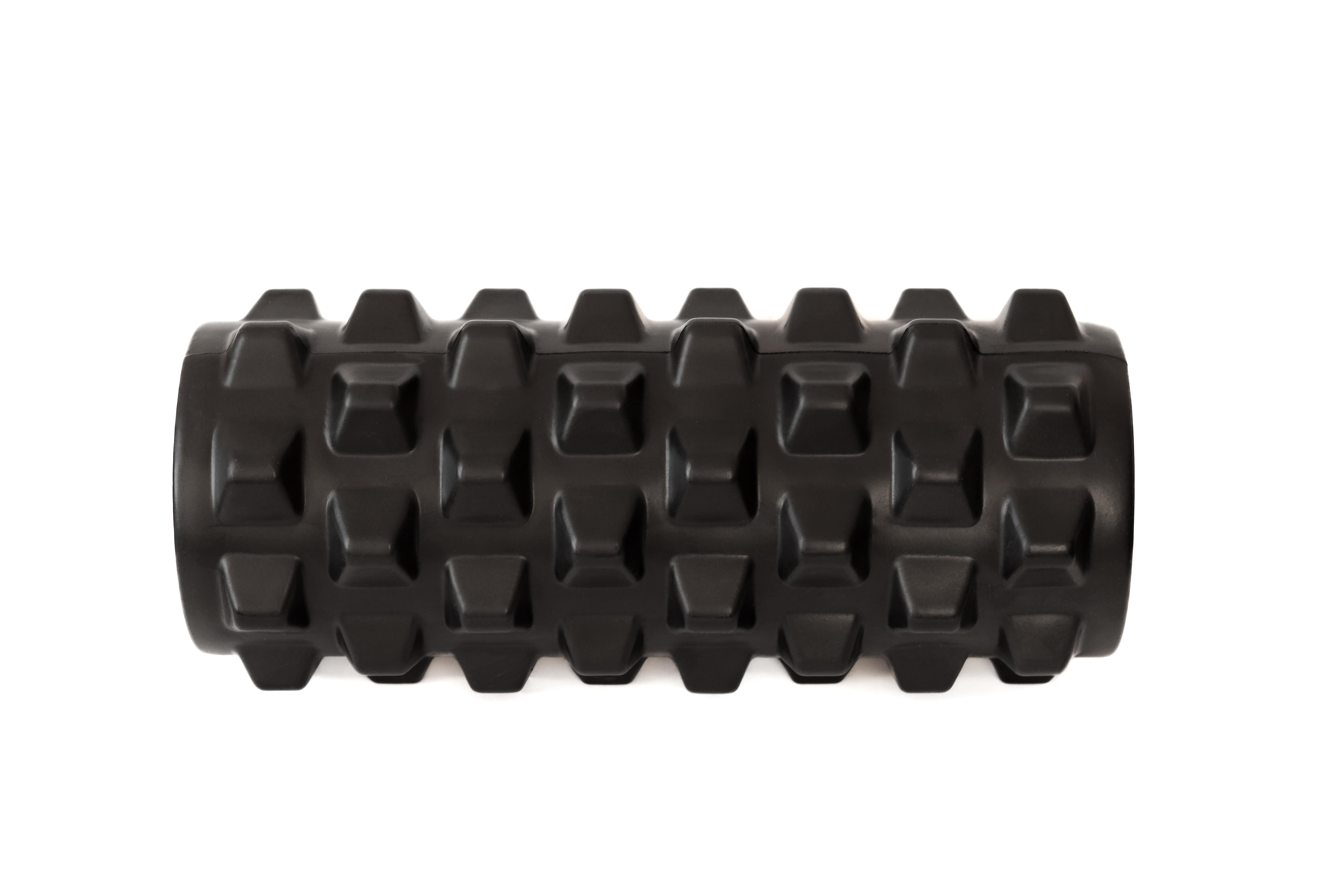 Массажный ролик шипованный мфр Foam Roller Grid 33х14 см Черный (11291124) - фото 2