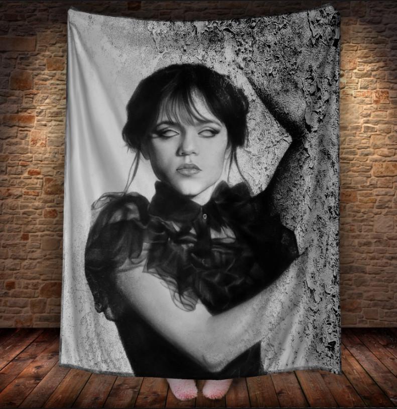 Плед с 3D принтом Танец Венздей Аддамс 150x200 см (epi_1893)