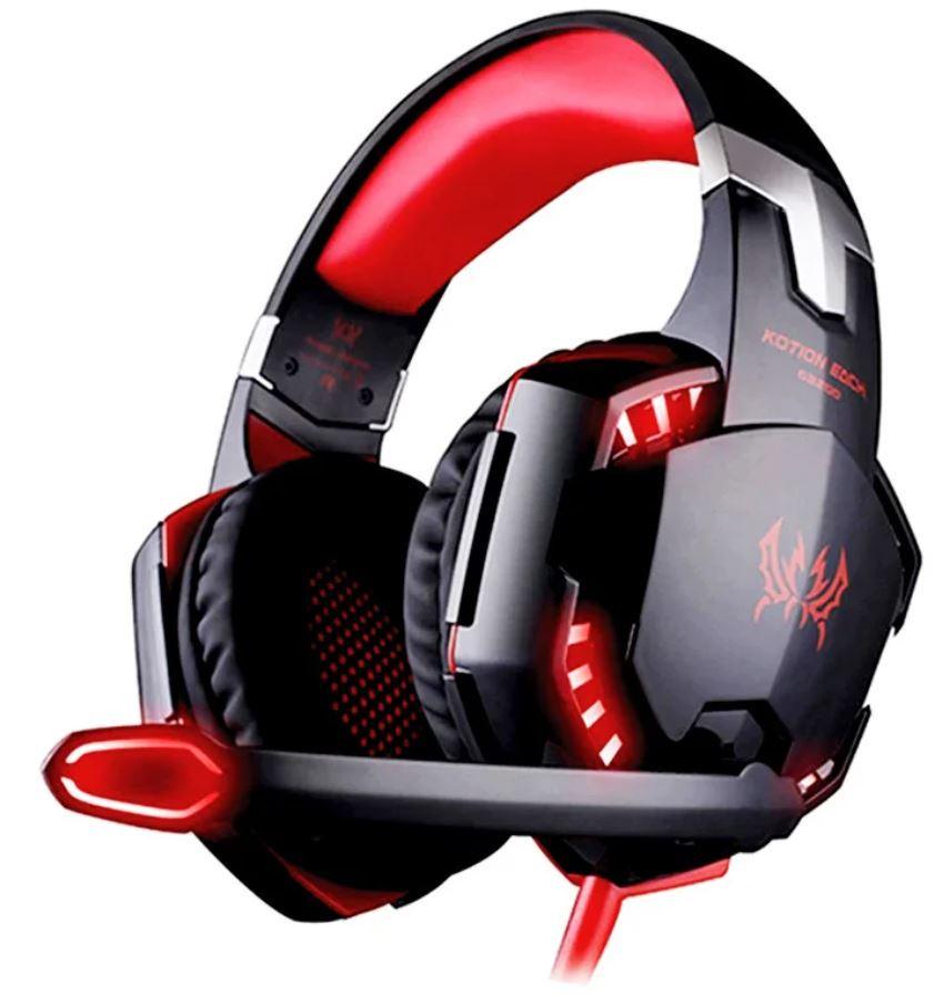 Наушники игровые Kotion Each G2000 LED 2 м с микрофоном Red (4df441a5) - фото 3 Наушники игровые Kotion Each G2000 LED 2 м с микрофоном Red (4df441a5) - фото 3