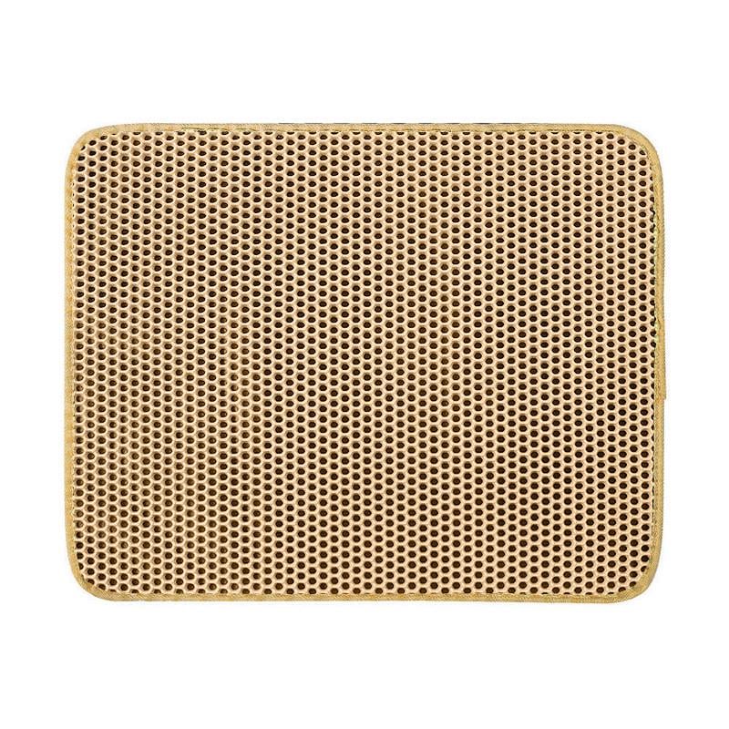 Коврик для кошачьего туалета Lesko DT856 двухслойный с песковым фильтром нескользящий 40х50 см Sand (25713852)