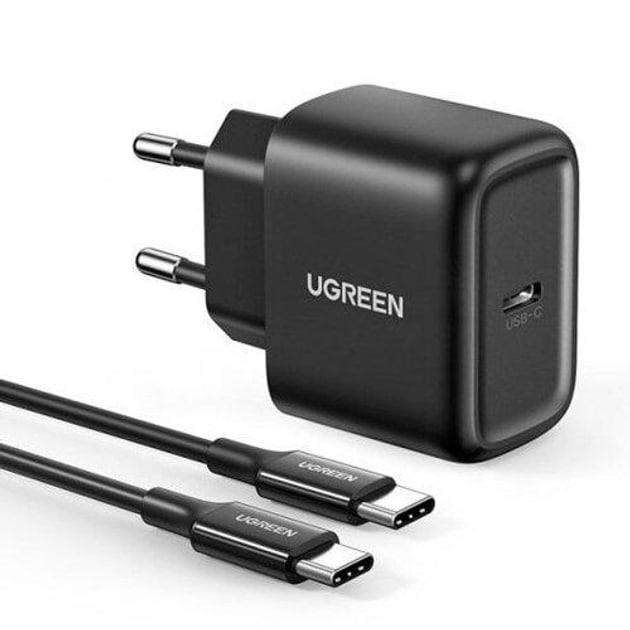 Зарядное устройство UGREEN CD250 USB Type-C 25 Вт PD кабель USB Type-C to Type-C 2 м (1860791701)